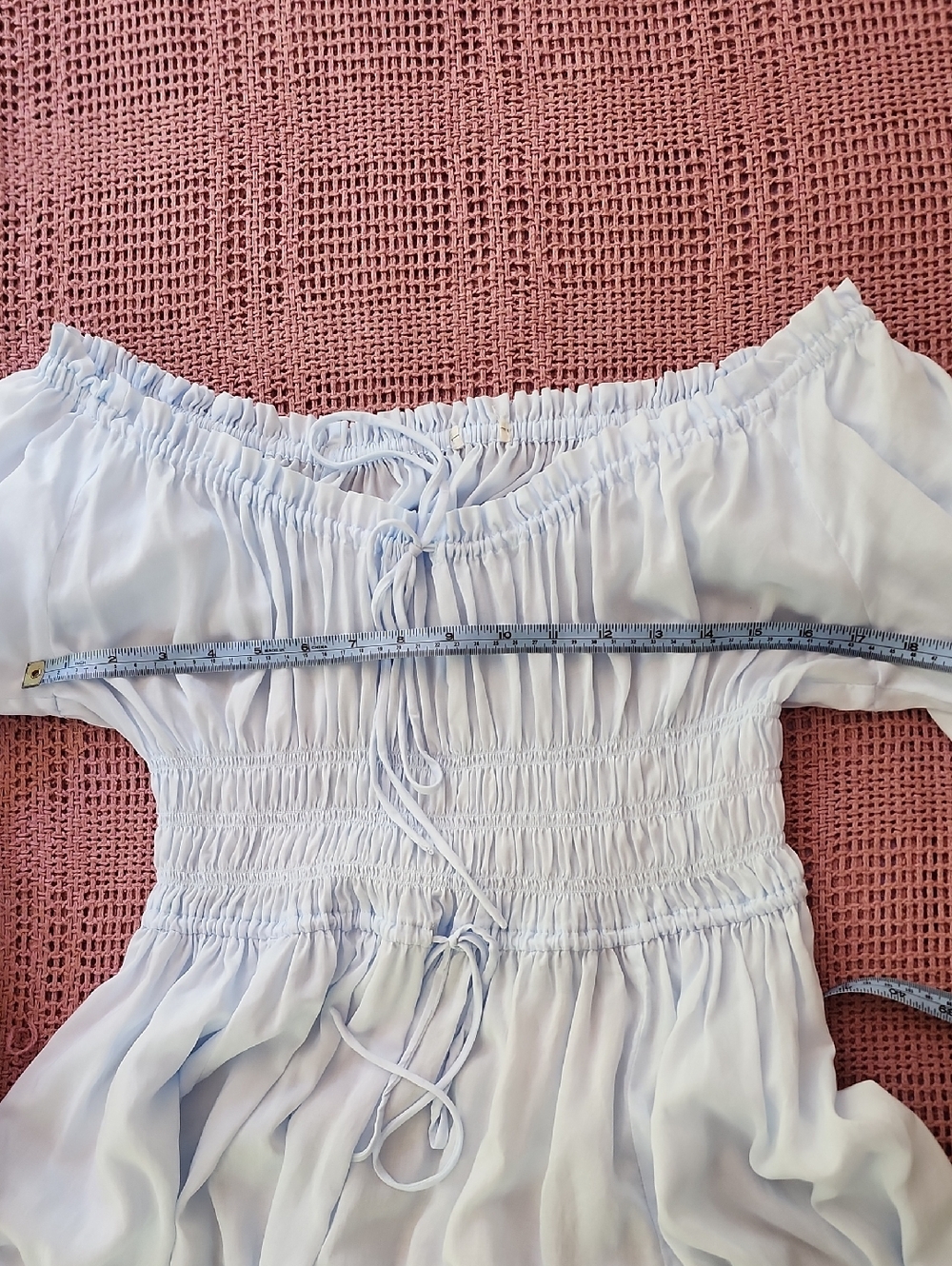 Light Blue Boho Maxi Dress - Picture 6 of 6